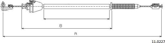 Cabor 11.0227 - Тросик газу autocars.com.ua