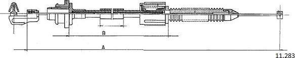 Cabor 11.0283 - Тросик газу autocars.com.ua