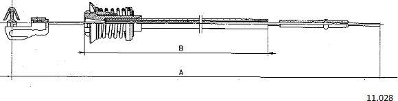 Cabor 11.028 - Тросик газу autocars.com.ua