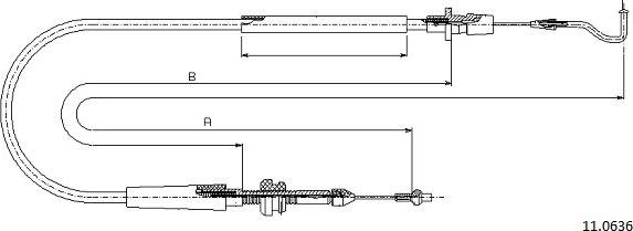 Cabor 11.0636 - Тросик газу autocars.com.ua