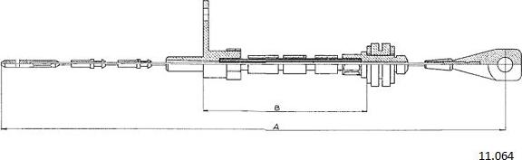 Cabor 11.064 - Тросик газу autocars.com.ua