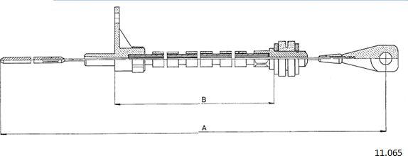 Cabor 11.065 - Тросик газу autocars.com.ua
