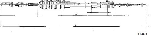 Cabor 11.071 - Тросик газу autocars.com.ua