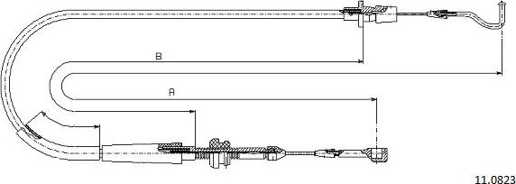 Cabor 11.0823 - Тросик газу autocars.com.ua
