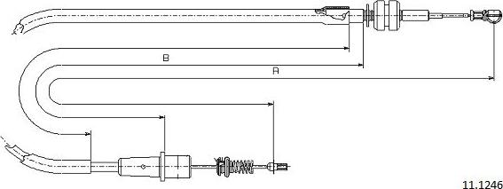 Cabor 11.1246 - Тросик газу autocars.com.ua