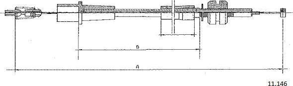 Cabor 11.146 - Тросик газу autocars.com.ua