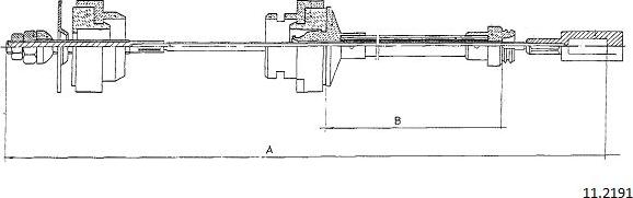 Cabor 11.2191 - Трос, управління зчепленням autocars.com.ua