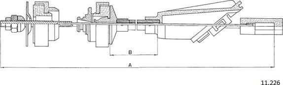 Cabor 11.226 - Трос, управління зчепленням autocars.com.ua