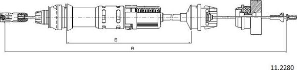 Cabor 11.2280 - Трос, управління зчепленням autocars.com.ua