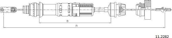 Cabor 11.2282 - Трос, управління зчепленням autocars.com.ua