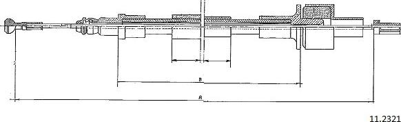 Cabor 11.2321 - Трос, управління зчепленням autocars.com.ua