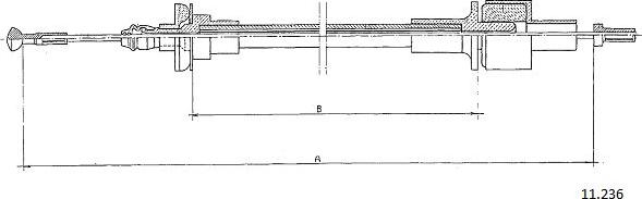 Cabor 11.236 - Трос, управління зчепленням autocars.com.ua