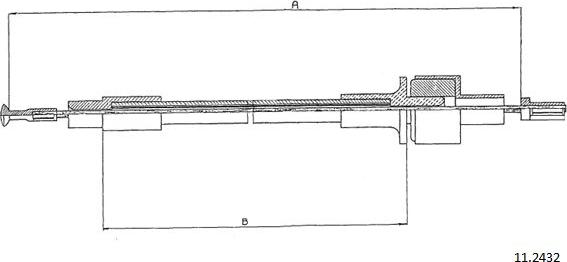 Cabor 11.2432 - Трос, управління зчепленням autocars.com.ua