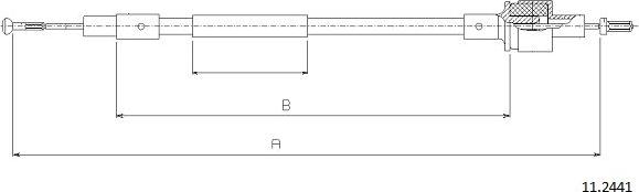 Cabor 11.2441 - Трос, управління зчепленням autocars.com.ua