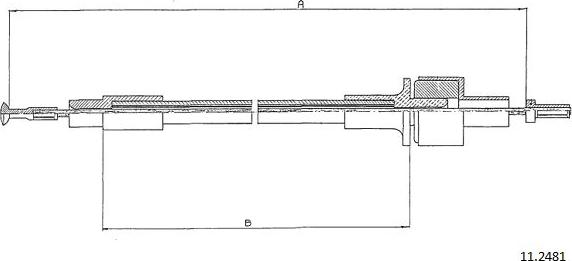 Cabor 11.2481 - Трос, управління зчепленням autocars.com.ua