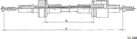 Cabor 11.248 - Трос, управління зчепленням autocars.com.ua