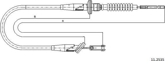 Cabor 11.2535 - Трос, управління зчепленням autocars.com.ua