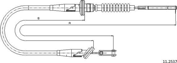 Cabor 11.2537 - Трос, управління зчепленням autocars.com.ua