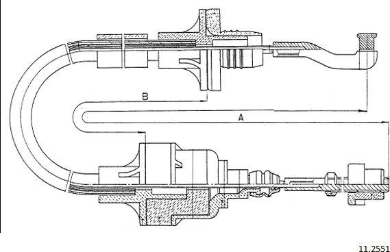 Cabor 11.2551 - Трос, управління зчепленням autocars.com.ua
