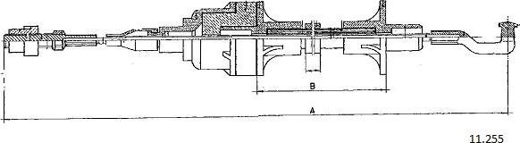 Cabor 11.255 - Трос, управління зчепленням autocars.com.ua