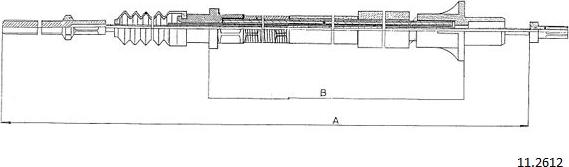Cabor 11.2612 - Трос, управління зчепленням autocars.com.ua
