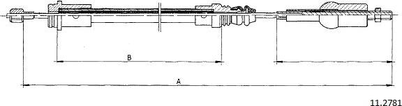Cabor 11.2781 - Трос, управління зчепленням autocars.com.ua