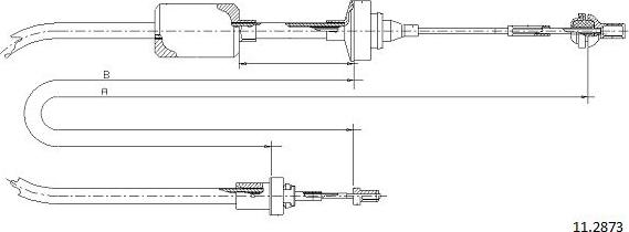 Cabor 11.2873 - Трос, управління зчепленням autocars.com.ua