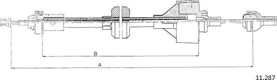 Cabor 11.287 - Трос, управління зчепленням autocars.com.ua