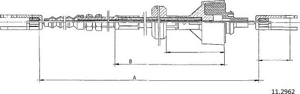 Cabor 11.2962 - Трос, управління зчепленням autocars.com.ua