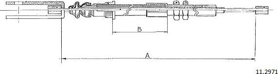 Cabor 11.2971 - Трос, управління зчепленням autocars.com.ua