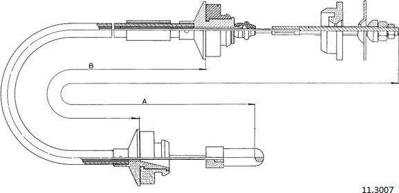 Cabor 11.3007 - Трос, управління зчепленням autocars.com.ua