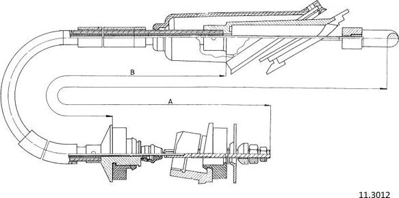 Cabor 11.3012 - Тросик спідометра autocars.com.ua