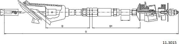 Cabor 11.3015 - Трос, управління зчепленням autocars.com.ua