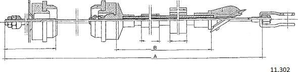 Cabor 11.302 - Трос, управління зчепленням autocars.com.ua