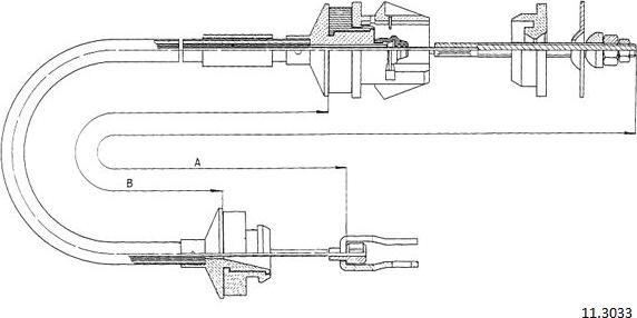 Cabor 11.3033 - Трос, управління зчепленням autocars.com.ua