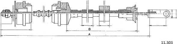 Cabor 11.303 - Трос, управління зчепленням autocars.com.ua