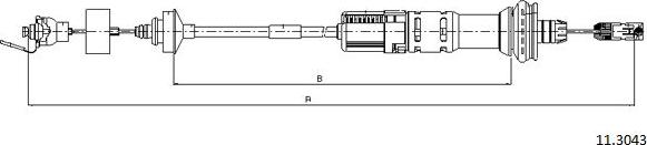 Cabor 11.3043 - Трос, управління зчепленням autocars.com.ua