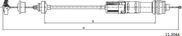 Cabor 11.3044 - Трос, управління зчепленням autocars.com.ua