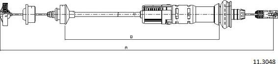 Cabor 11.3048 - Трос, управління зчепленням autocars.com.ua