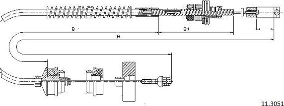 Cabor 11.3051 - Трос, управління зчепленням autocars.com.ua