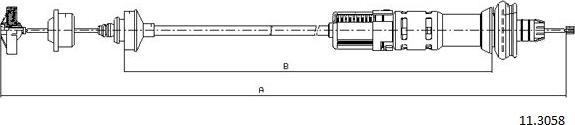 Cabor 11.3058 - Трос, управління зчепленням autocars.com.ua