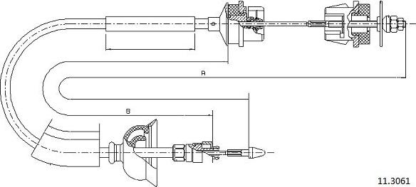 Cabor 11.3061 - Трос, управління зчепленням autocars.com.ua