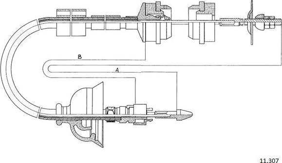Cabor 11.307 - Трос, управління зчепленням autocars.com.ua