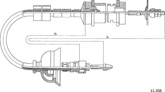 Cabor 11.308 - Трос, управління зчепленням autocars.com.ua