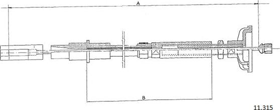 Cabor 11.315 - Трос, управління зчепленням autocars.com.ua