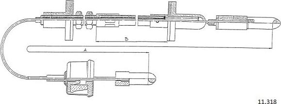 Cabor 11.318 - Трос, управління зчепленням autocars.com.ua