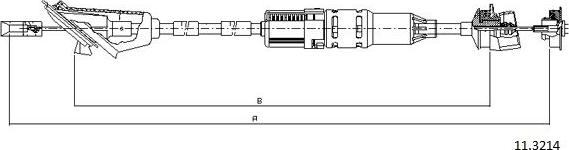 Cabor 11.3214 - Трос, управління зчепленням autocars.com.ua