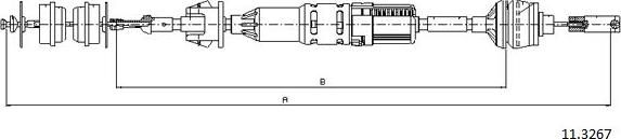 Cabor 11.3267 - Трос, управління зчепленням autocars.com.ua