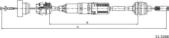 Cabor 11.3268 - Трос, управління зчепленням autocars.com.ua