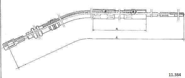 Cabor 11.384 - Трос, управління зчепленням autocars.com.ua